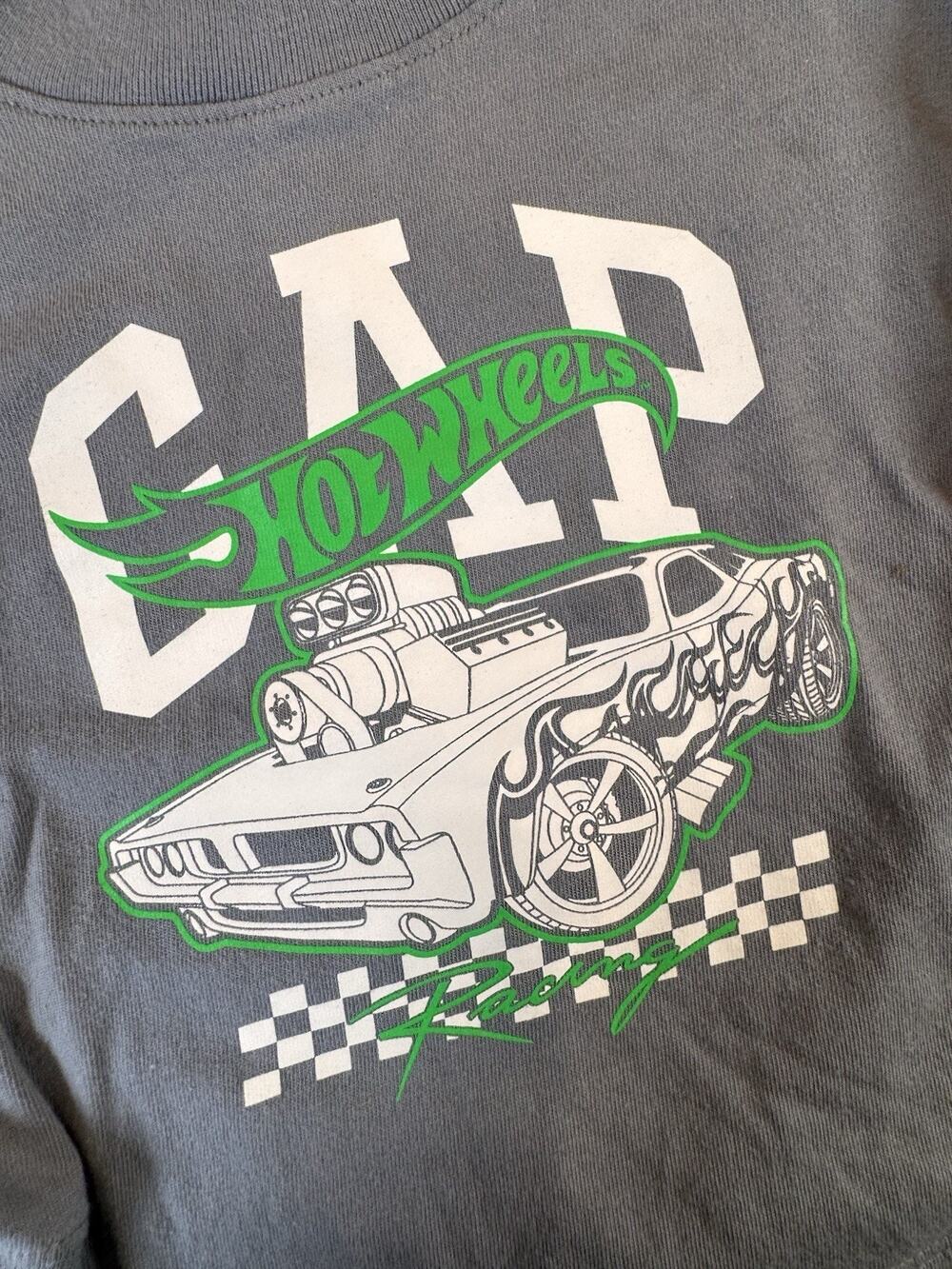 Gap x Hot Wheels Baby 12-18M Sweatshirt Pullover Racing Flame Checkerboard Boys